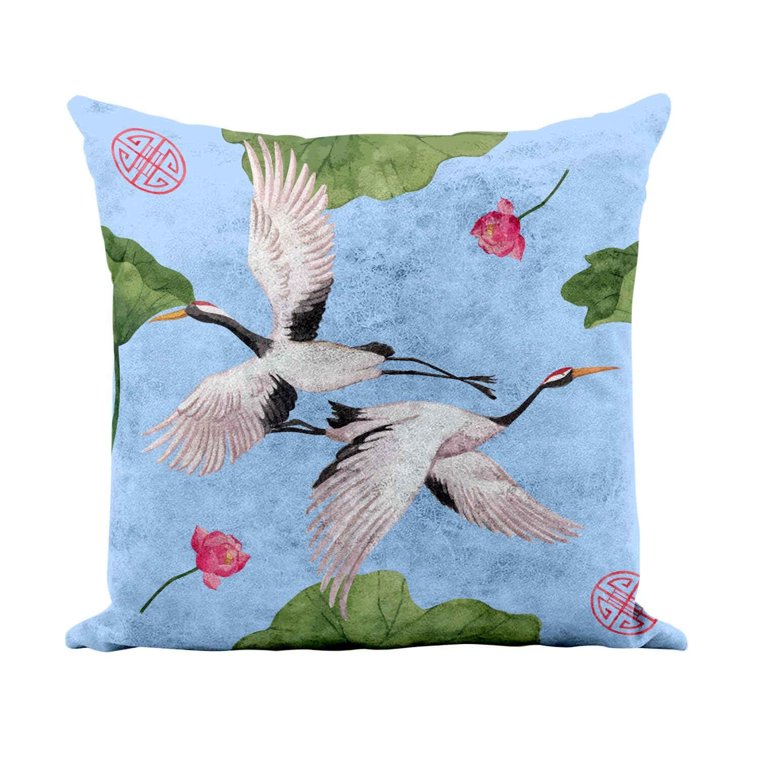 Coussin Style Japonais Blanc pour Salon Zen et Canapé Moderne 40x40 cm