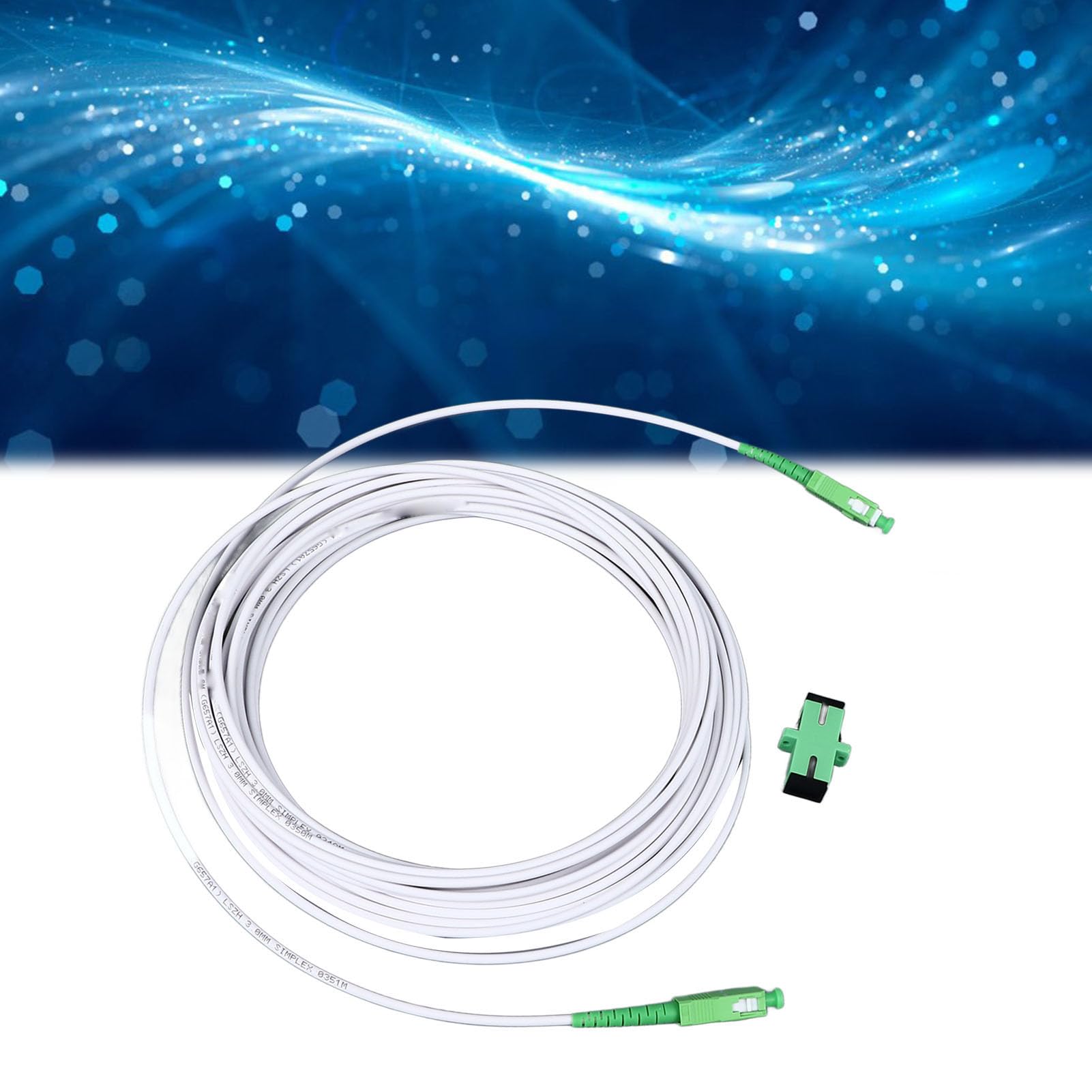 lyrlody Kabel połączeniowy jednomodowy, przedłużacz do modemu optycznego SC z metalowym zbrojeniem, do FTTH FTTB FTTP (SC 15 m / 49,2 stopy)