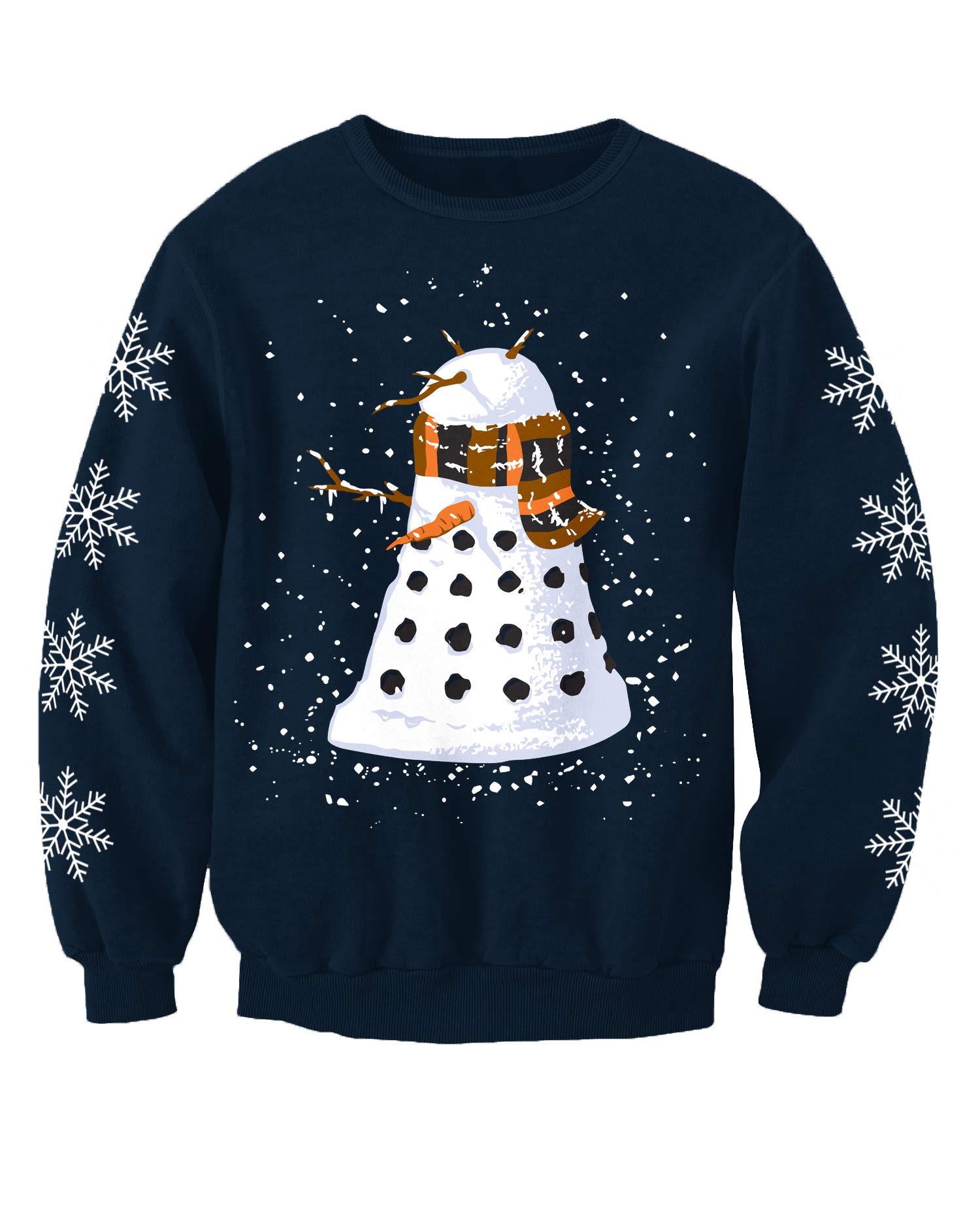 Christmas Jumpers - Nostalgic Unisex Blue Sci Fi Snowman Adults Tv Inspired Christmas Jumper Sweatshirt (Xx-Large)