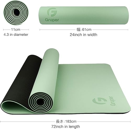 Miniatura 5 de Tapete de yoga antideslizante, ecológico, con funda de transporte, tapete de yoga profesional para mujeres, tapete de entrenamiento para el hogar,