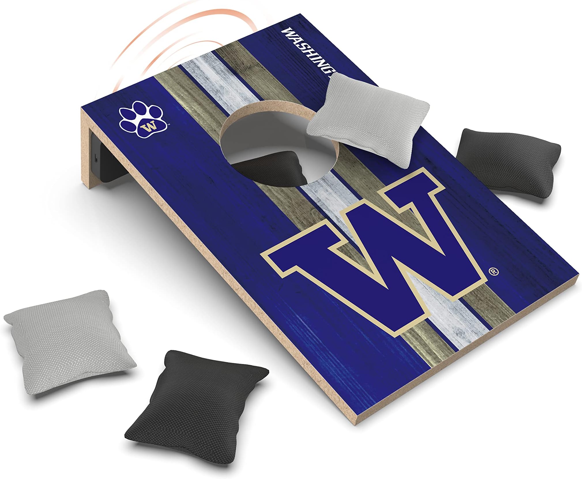 SOAR NCAA Tabletop Cornhole Game and Bluetooth Speaker