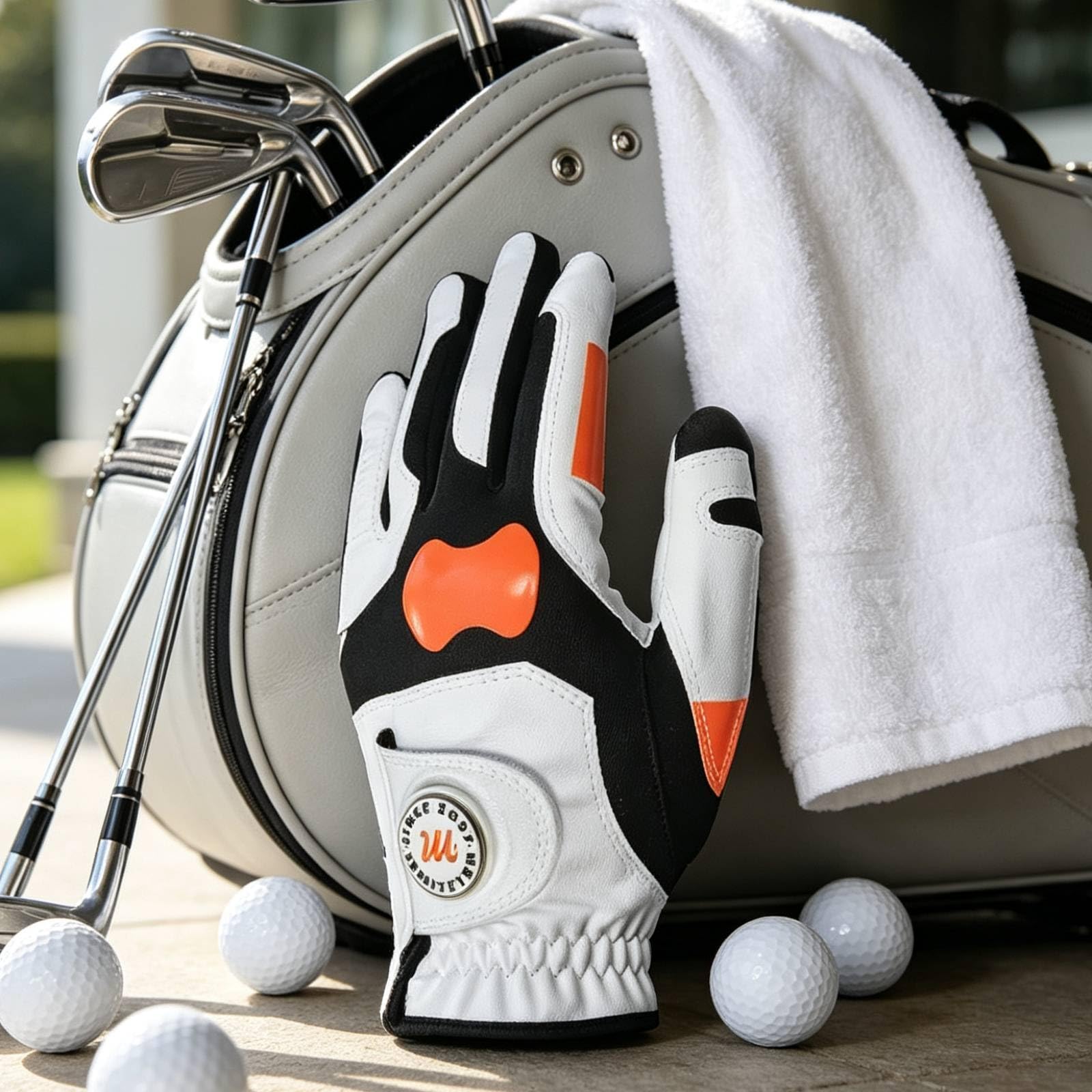 Guanto da Golf con Palmo Antiscivolo Resistente Guanto da Golf con Impugnatura in Silicone Durevole Accessorio Sportivo per Golfisti