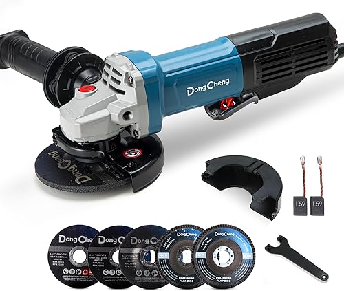 Miniatura 1 de DongCheng - Amoladoras angulares de potencia de 9.2 amperios, 4-12 pulgadas, 11800 RPM, protector sin herramientas, herramienta de amoladora