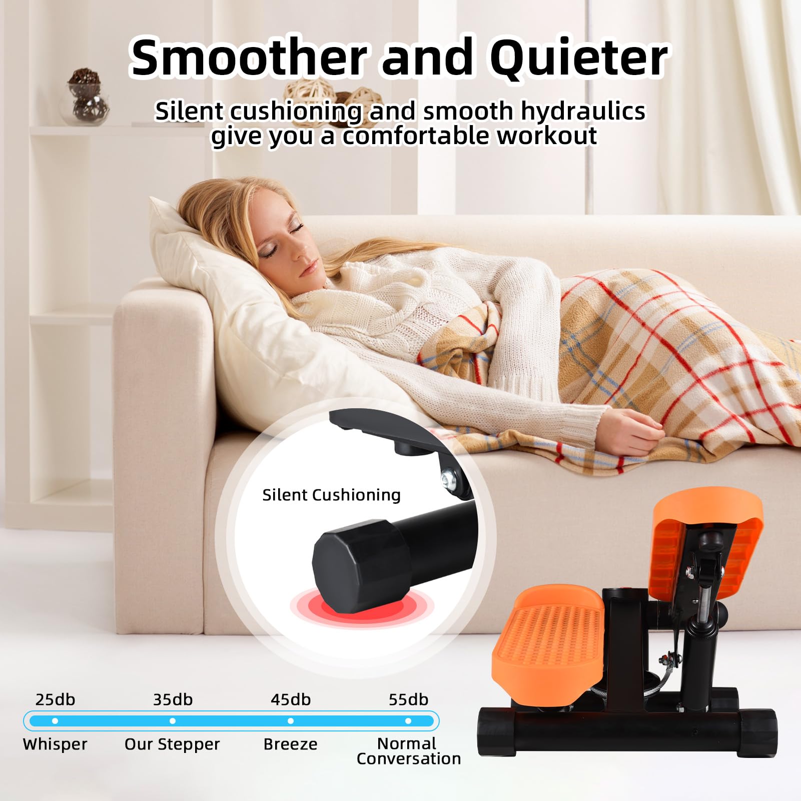 Z taśmami oporowymi COMETX Mini Step LCD o pojemności 100 kg, stepper do treningu domowego