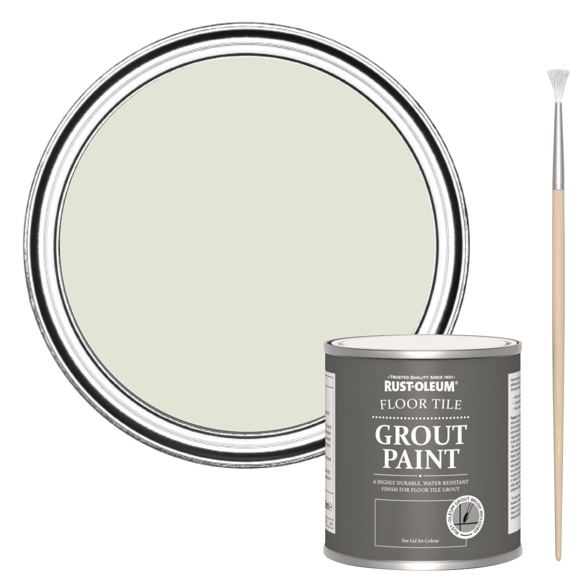Rust-Oleum Ultra-Durable Beige Floor Tile Grout Paint - Portland Stone 250ml