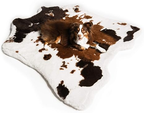 cowhide dog bed