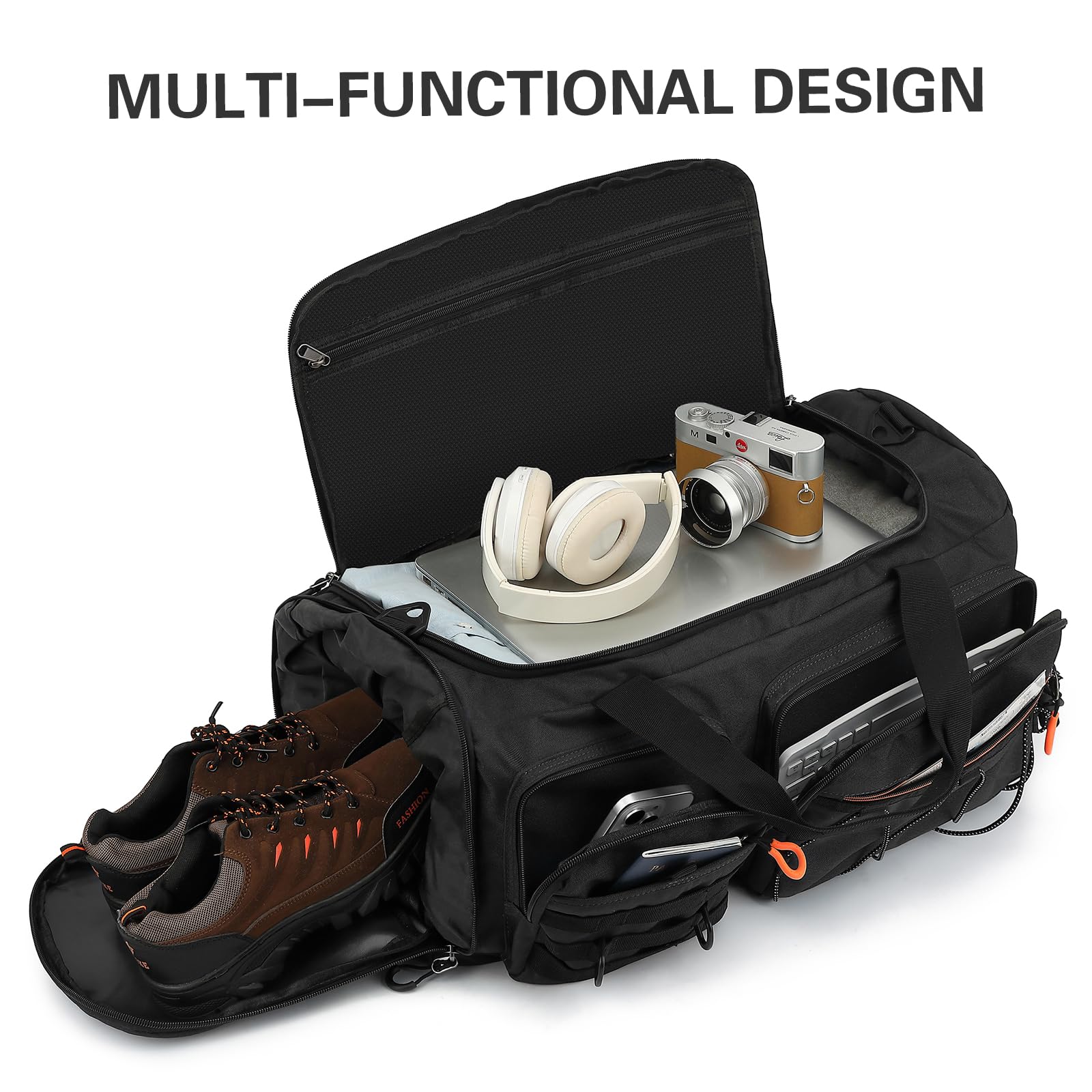 TUGUAN Sporttasche Rucksack Herren 45L Reisetasche mit Schuhfach Nassfach