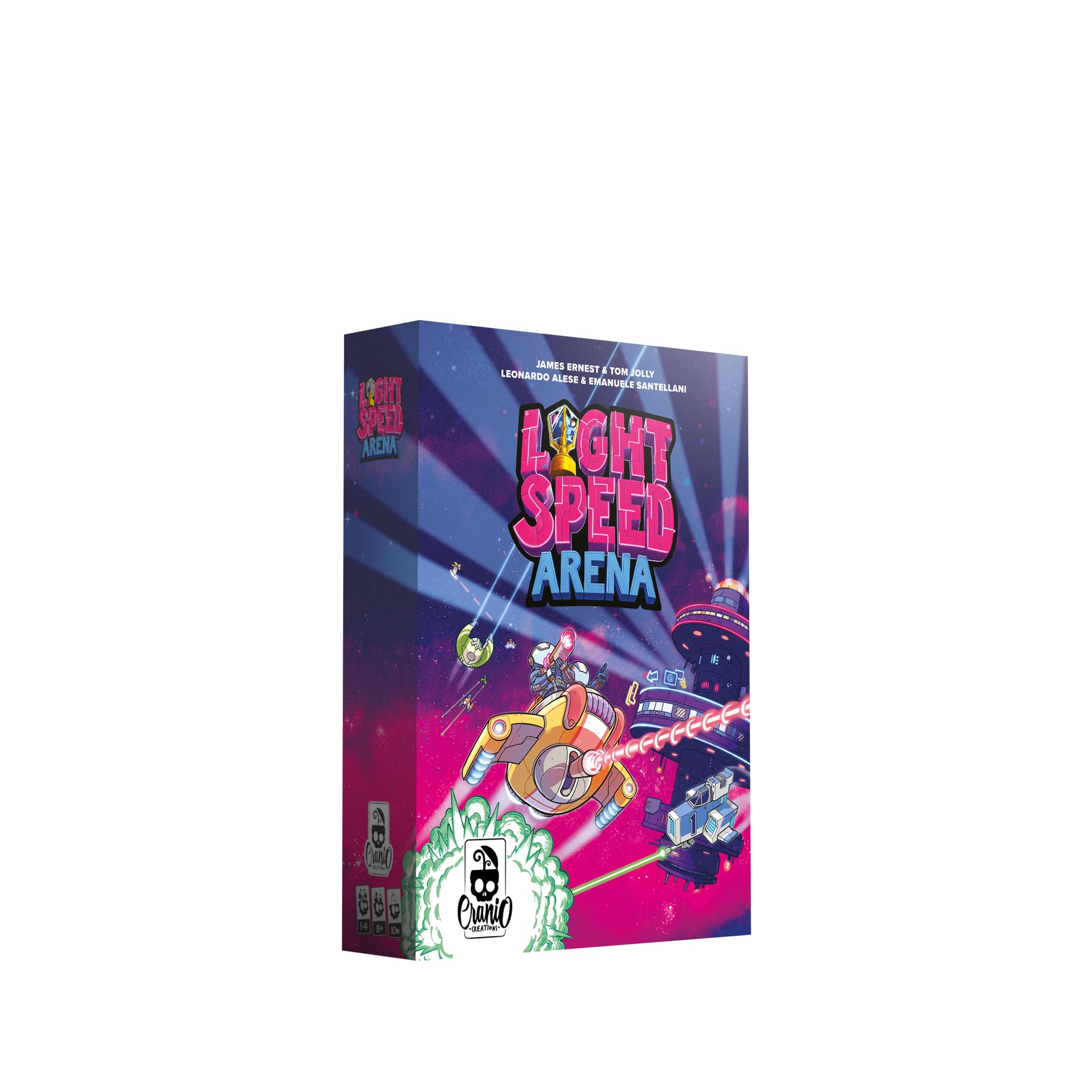 Cranio Creations - Light Speed Arena - A Frenetic Space Battle - Board Game for Families - Ages 8+ - 1 to 4 Players - Italian Language Edition