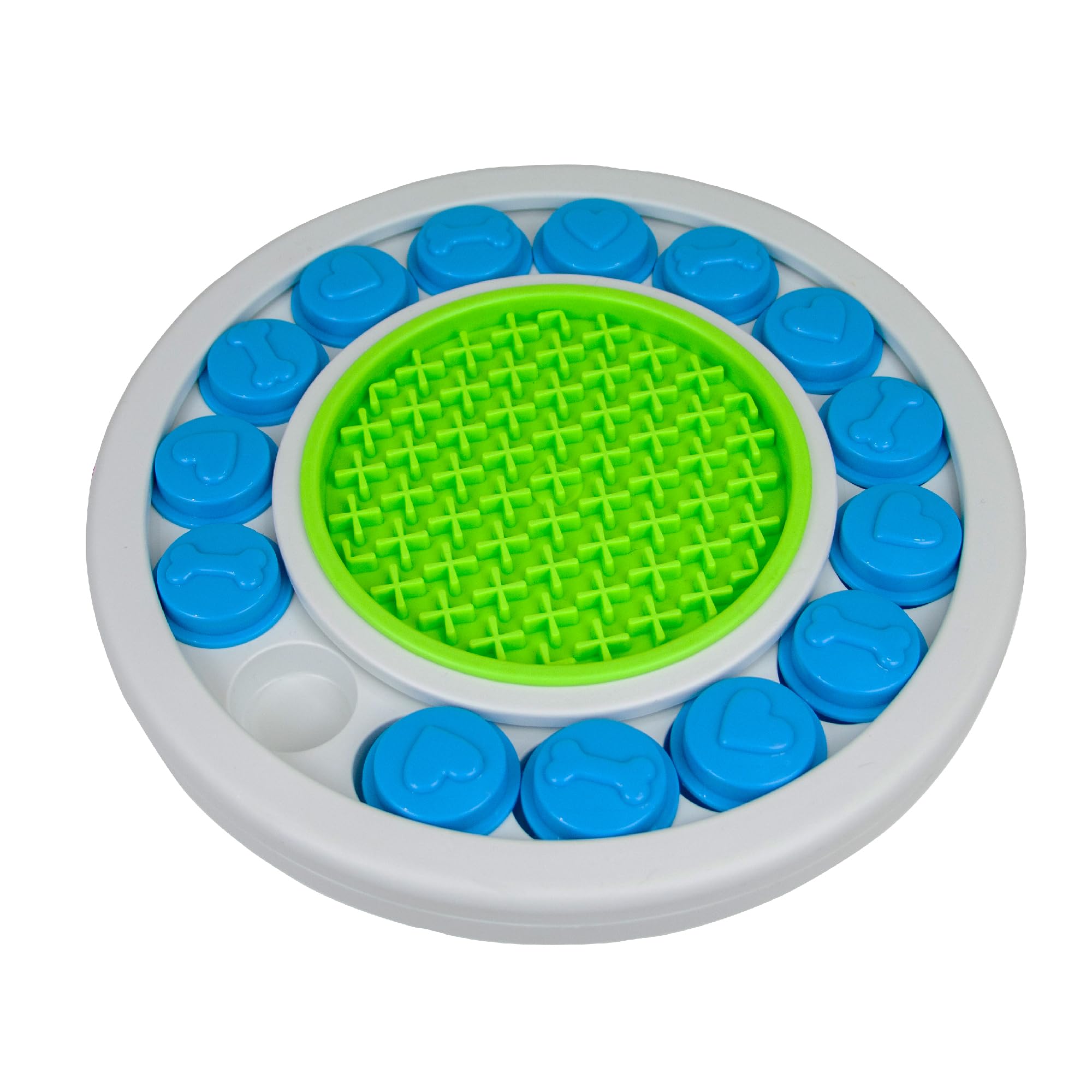 Ancol rva Puzzle Ring Interactive Dog Toy - Boredom Buster Brain Stimulating - Smell Training Foraging Toy Features Lick Mat