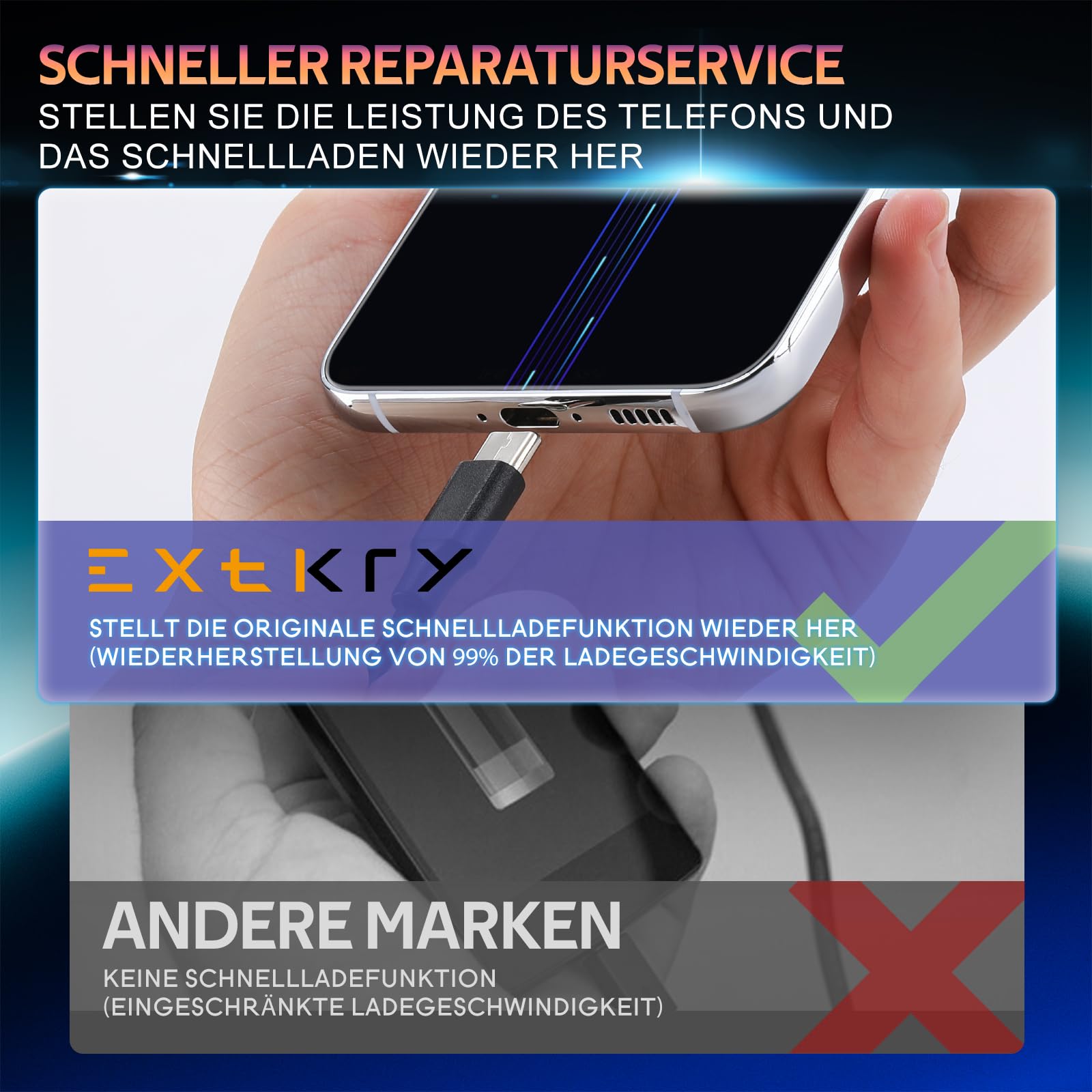 Ladebuchse Ersatz für Samsung Galaxy A52 4G/5G, Reparaturset | Ladeanschluss Dock Connector mit Mikrofon, Charger Repair und Reparaturset mit Werkzeugen.