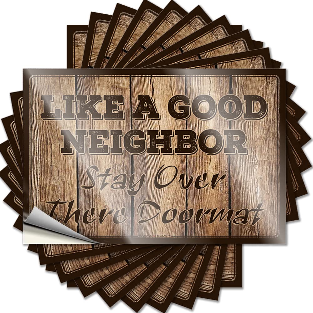 Sticker Man Cave Stuff Winter Custom Bumper Like A Good Neighbor Stay Over There - Scratch Resistant Stickers(12X18CM)