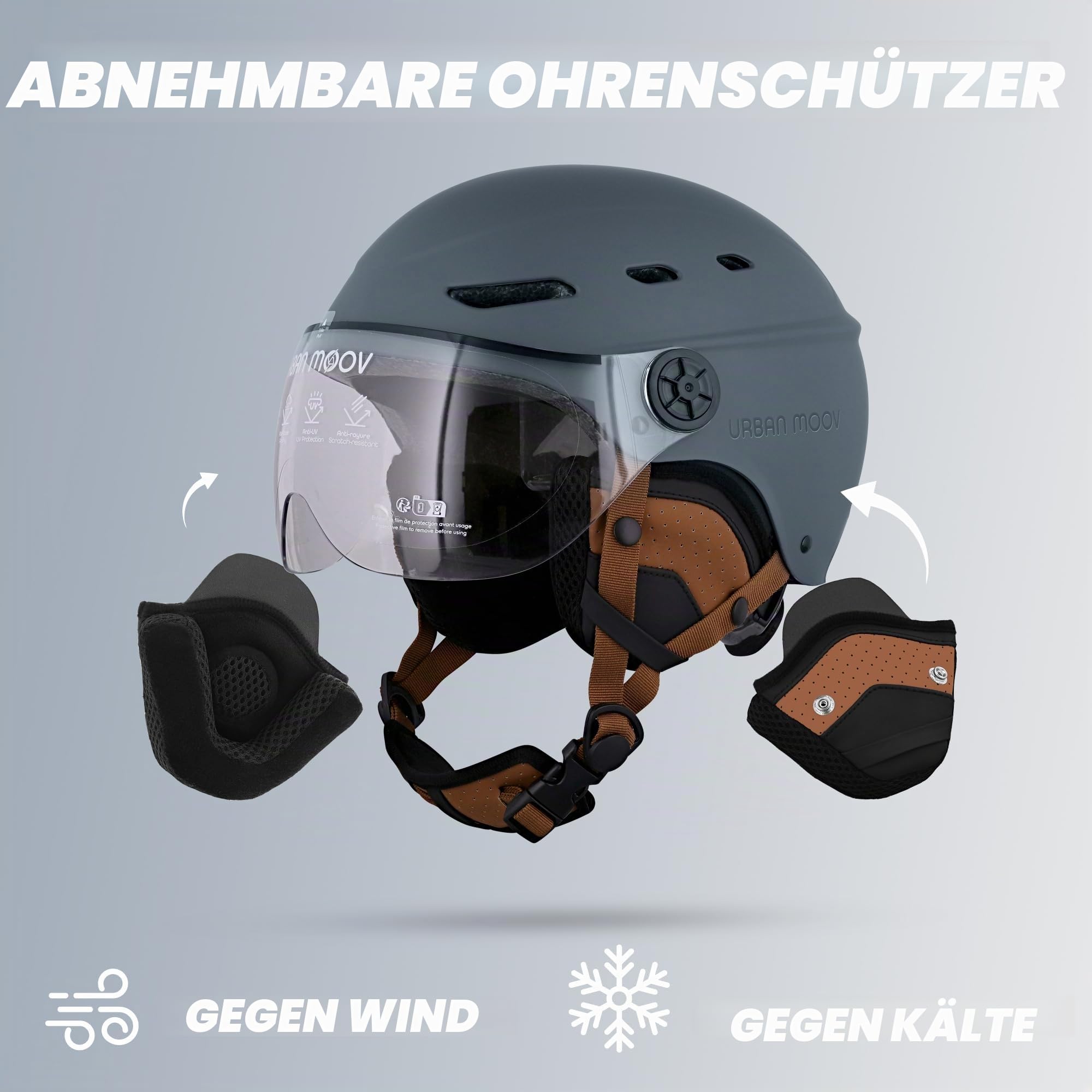 T'nB - Visor, Schutzhelm für Fahrrad und Elektroroller, mit transparentem Visier