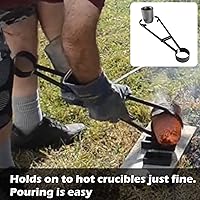 Vista 4 de Pinzas para frasco de crisol de fundición ProCast de 26 pulgadas para sostener crisoles de grafito para fundición de fusión, refinación de oro