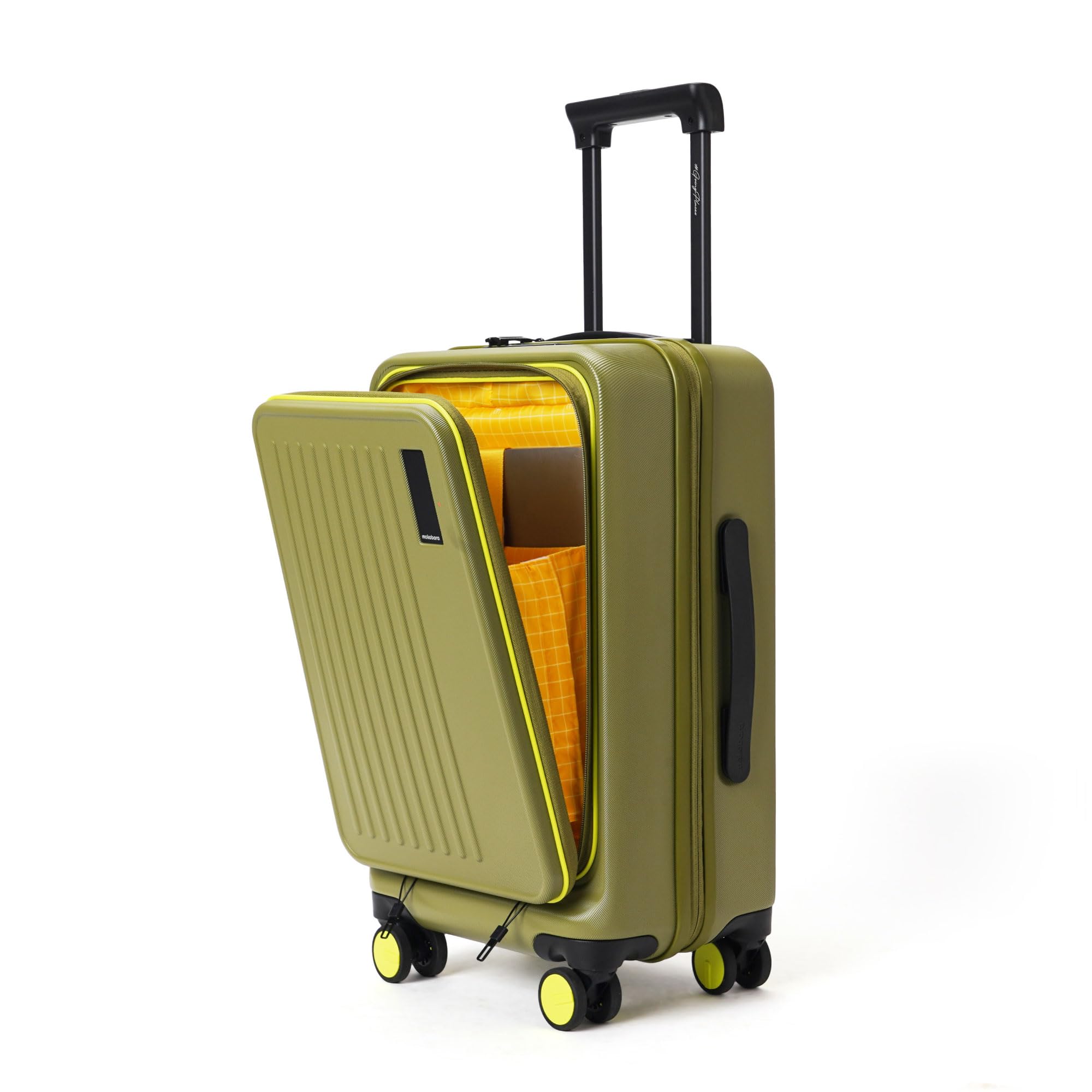 MOKOBARAThe Transit Cabin Pro Luggage Small Cabin Size Polycarbonate Hardsided 8 Hinimoto Wheels Suitcase for Travelling (So Matcha Limeray),56 Cm (So Matcha Limeray 2.0)