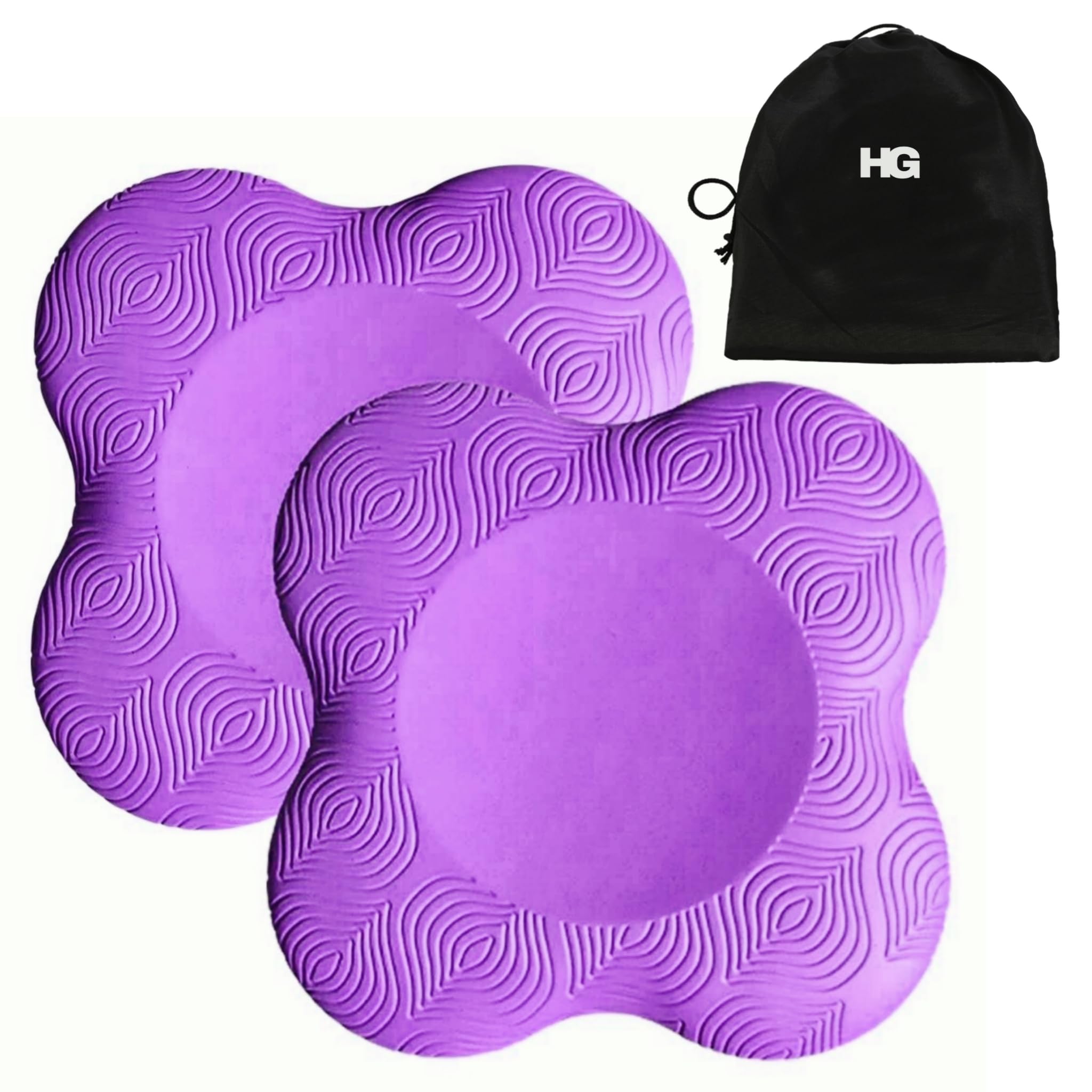 HOMEGALLEY Yoga Knee Pad for Exercise Elbow Cushion Pad Premium EVA Material for Yoga, Meditation, Pilates, Exercise & Workout Knee Cushion For Yoga Extra Cushion- Set of 2, 20 Cm, Purple-picture-11