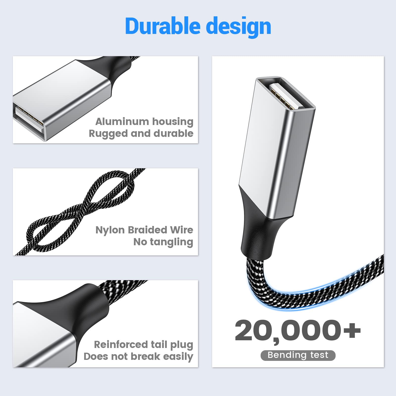 Amazon.co.jp: MOGOOD USB分岐器 2m 4-in-1 USBケーブル USBからUSB