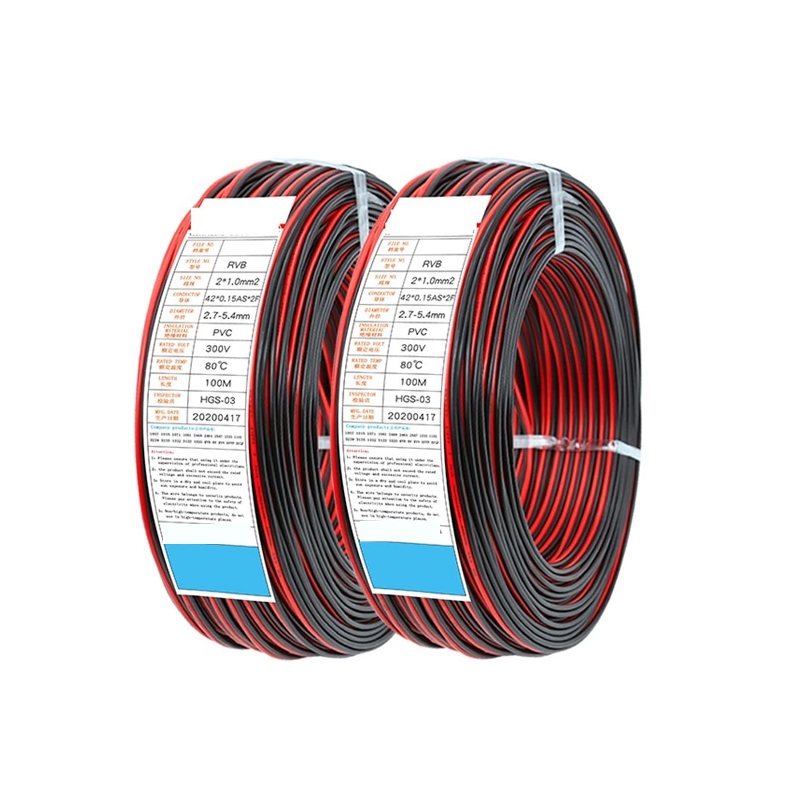 10M Rojo Negro 2 Pines Cable eléctrico 22 20 18 16 14 12 AWG PVC Aislado Cobre Desnudo UL2468 líneas de alimentación Cables LED Leisurely (Size : 10M, Color : 18AWG)