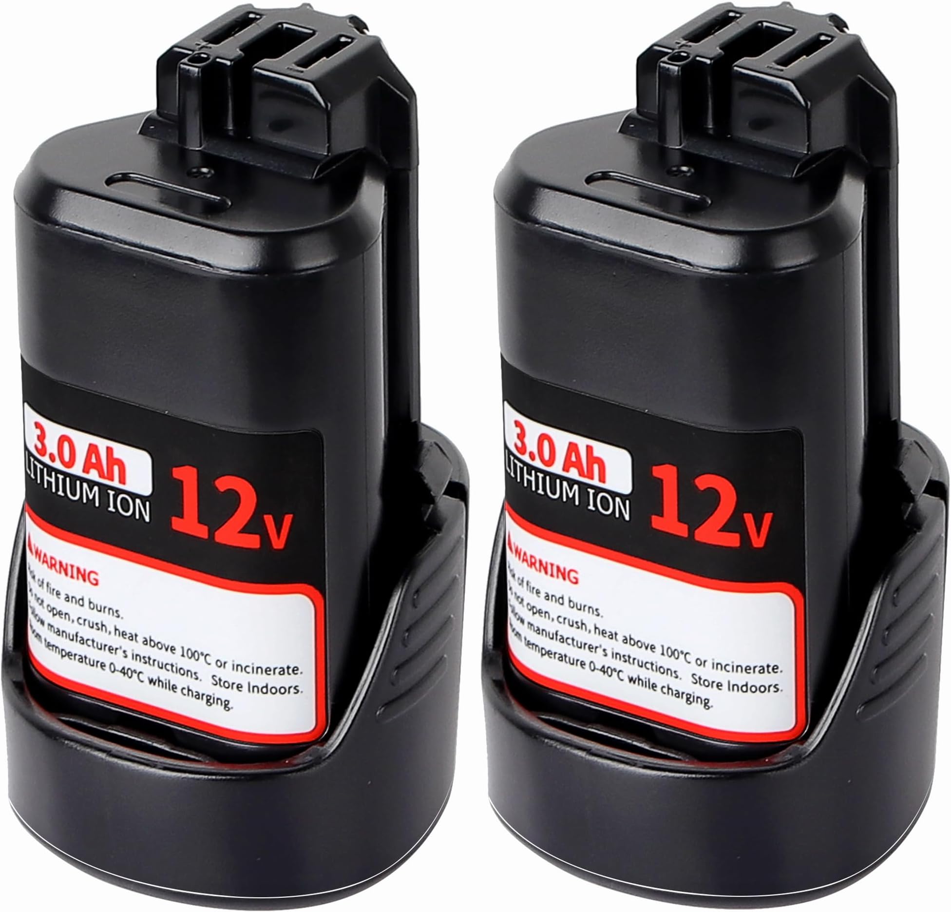 【Upgrade】2Pack 3.0Ah Replace Battery for Bosch 12V Batteries BAT414 Compatible with Bosch 12V max Lithium-Ion Tools and Chargers for Bosch 12 Volt Battery BAT420 GBA12V30 BAT411 BAT411A BAT412 BAT413