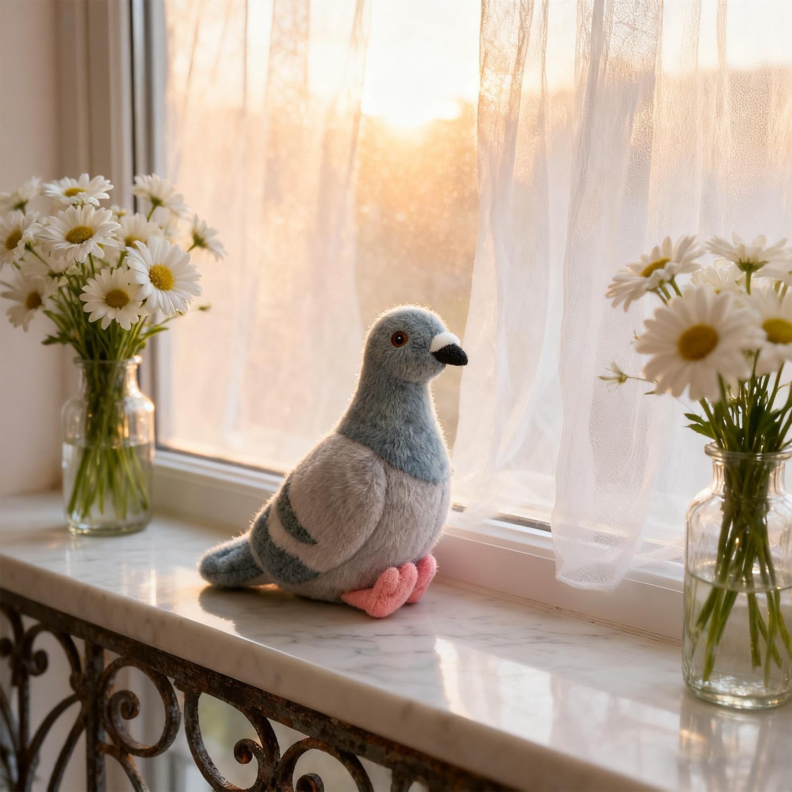 Animale Di Di Piccione - Compagno Di Di Peluche Realistico In Cotone PP Da 11,81 Pollici | Bambola Morbida Realistica Con, Giocattolo Traspirante E Abbracciabile Per, Bam