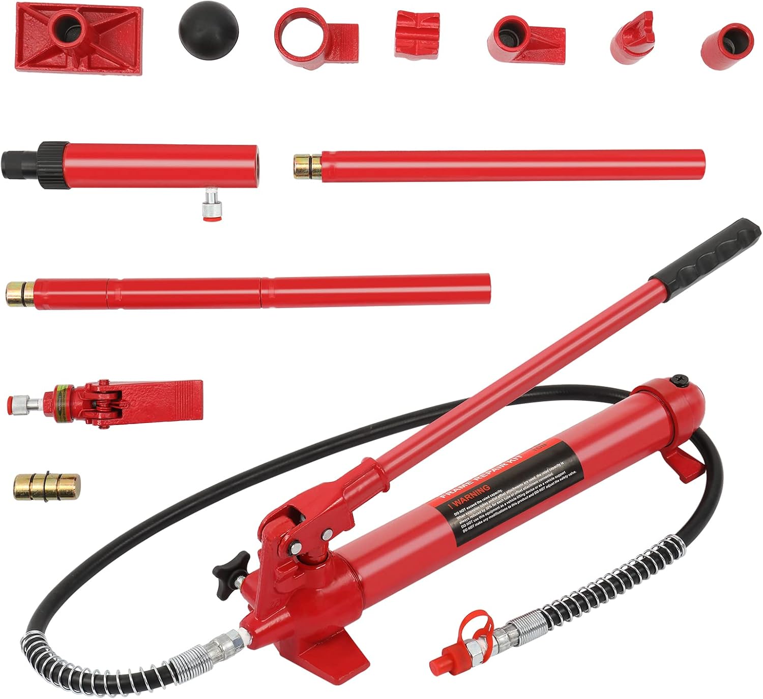 10 Ton Porta Power Hydraulic Kit,Porta Power Floor Jack Ram Automotive Car Autobody Frame Repair Power Tool Loadhandler Truck Bed Unloader Farm and Hydraulic Equipment Construction with Case