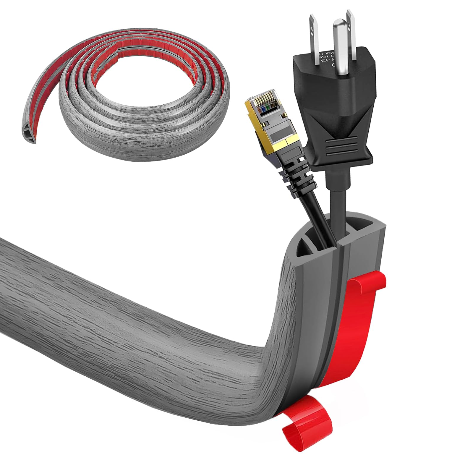 Canalina per cavi autoadesiva, 3 cm x 300 cm, flessibile in PVC, per tutti i cavi di alimentazione di casa, uffici, hotel, magazzini, ecc. Facile da tagliare