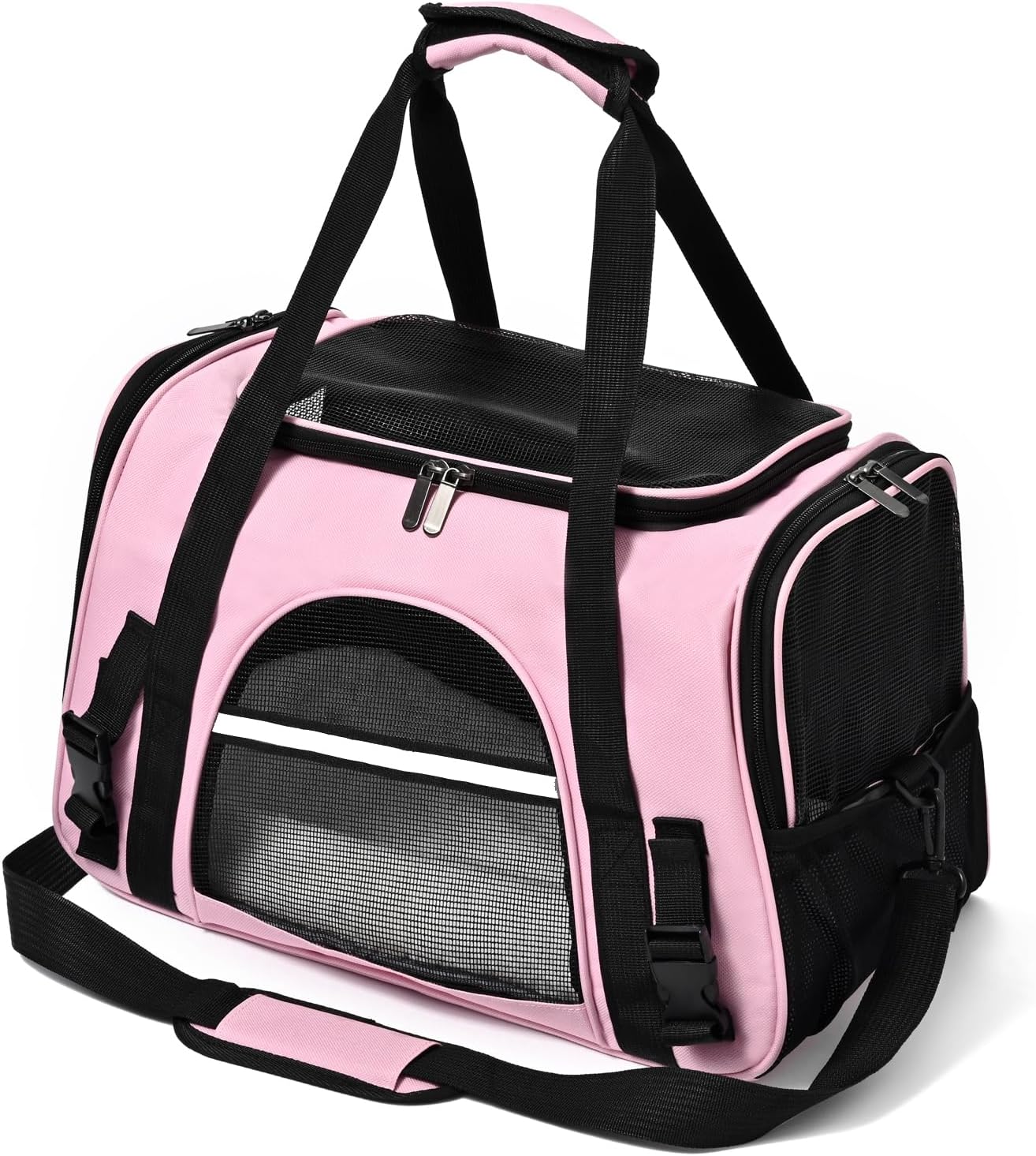 Soft Dog & Cat Carrier for Pets Up to 16 lbs – TSA Approved Pink Travel Bag (17.5″ x 10.2″ x 11.4″) Soft Dog & Cat Carrier for Pets Up to 16 lbs – TSA Approved Pink Travel Bag (17.5″ x 10.2″ x 11.4″)