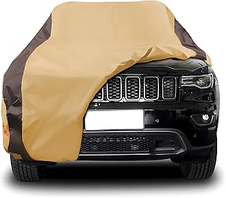 Car Cover Waterproof All Weather Compatible with Jeep Grand Cherokee, Outdoor Anti-UV Sun Rain Protection Full Exterior Cover