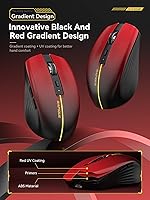 Vista 2 de RAPIQUE Bluetooth Wireless Mouse - (BT1/BT2+USB) Tri-Mode High Performance, Rechargeable, Multi-Device Compatible with