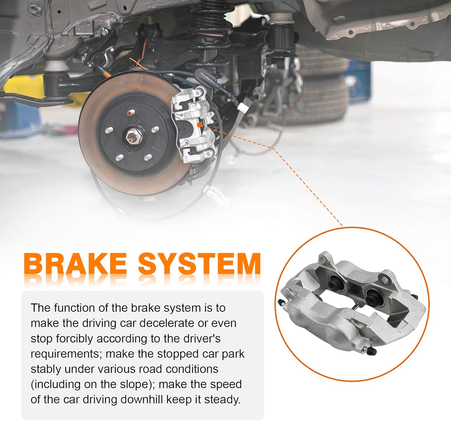 DRIVESTAR 187020 Rear Driver Left Brake Caliper, fit 1965-1967 & 1969-1982 for Chevy Corvette, New