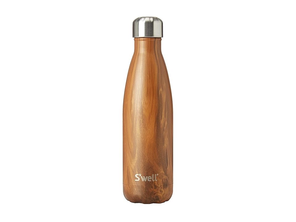 

S'well 17oz - Vacuum Insulated Stainless Steel Water Bottle (Teakwood) Athletic Sports Equipment