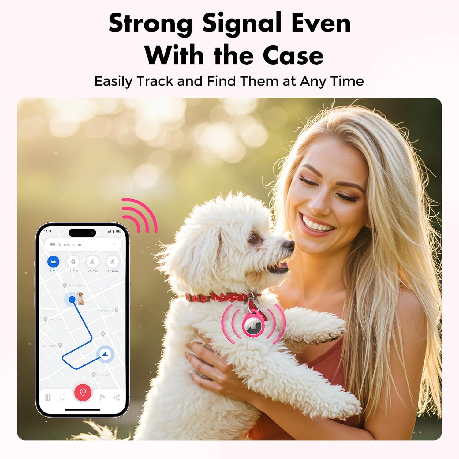 UNBREAKcable 4 Pack Holder for Apple AirTag [Fit Tightly Design] [Hold Air Tag Securely] [Easy to Install] Protective Case Waterproof TPU Shell with 304 Stainless Steel Key Ring Keychain, 4 Color - Image 5