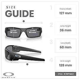 OAKLEY Gascan OO9014 901411 60MM Matte Black/Grey Rectangular Sunglasses for Men+ Bundle Accessory Leash Kit, Microfiber Pouch