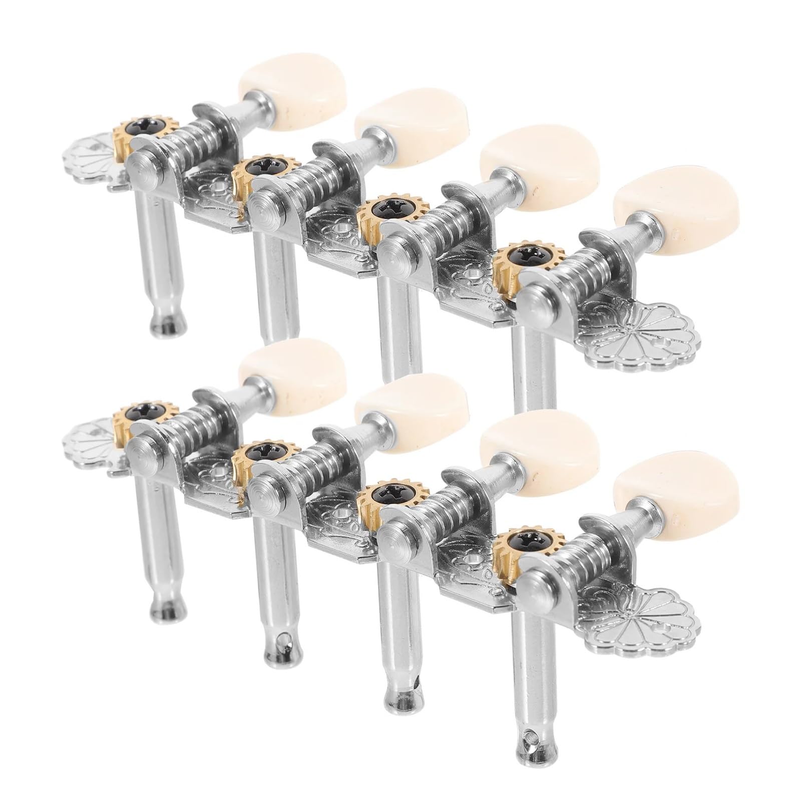 Gitarren-Tuner-Clip, Mandolinen-Tuner, Instrumentenwirbel, Ukulele, Metall, kabelloses System(Golden)