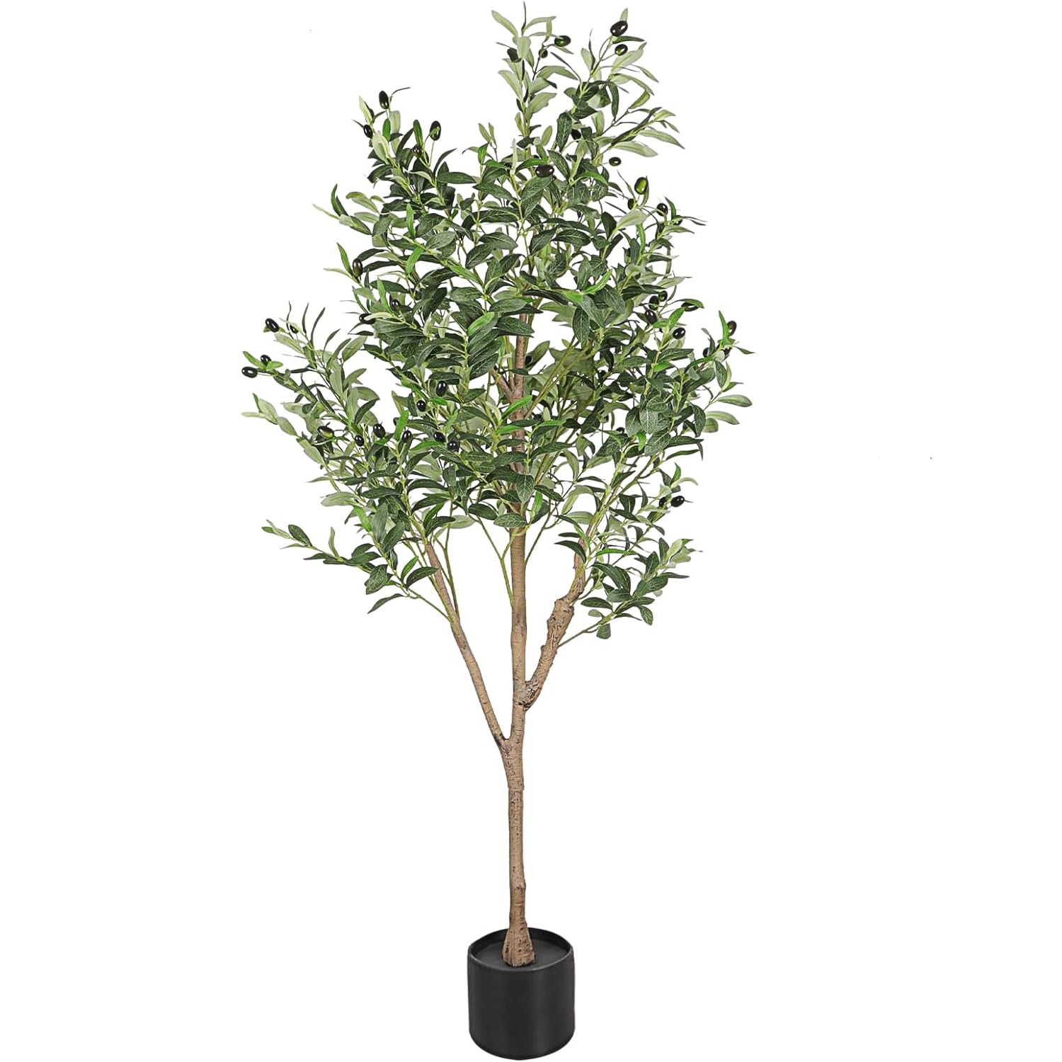 Sponsored Ad – 180 cm Artificial Olive Tree with Lifelike Trunks and Fruits for Home Bedroom Office Bathroom Farmhouse Room House Decor Indoor Outdoor