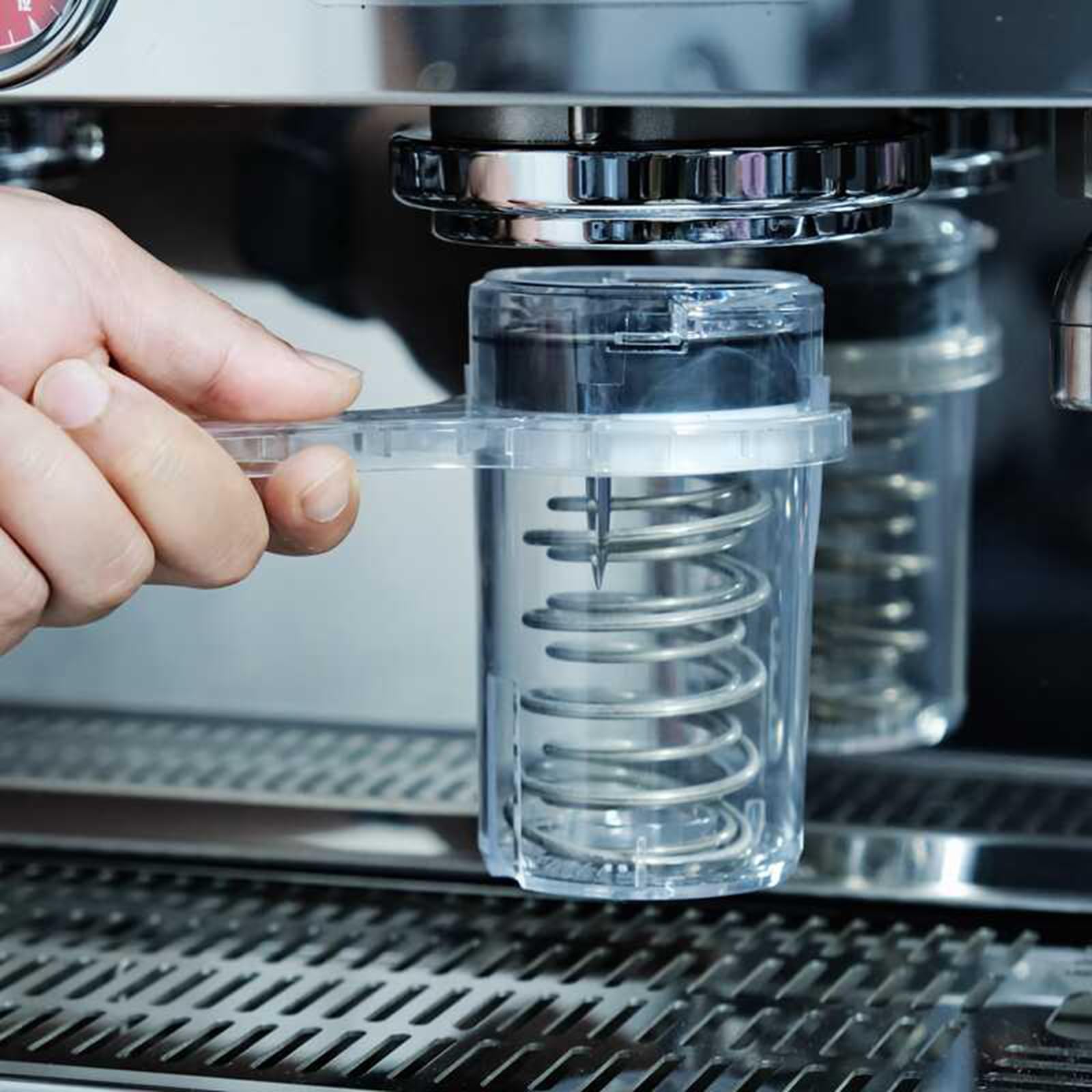 Kit De Limpieza del Cabezal De La Cafetera E61, Retrolavado del Grupo De 58 Mm, Liberación Automática De Presión, No Apto para Lavavajillas, No Compatible con Válvula De 3 Orejas