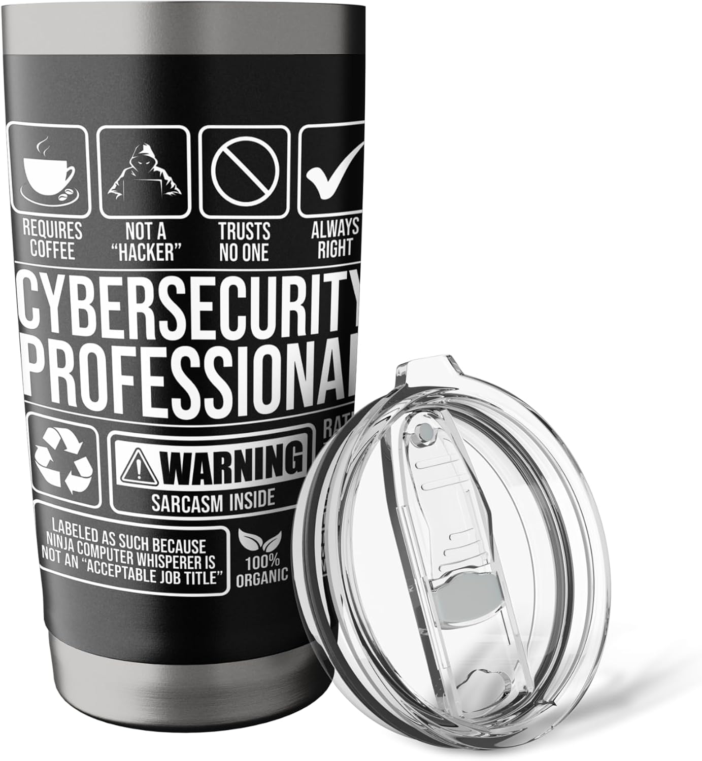 Cybersecurity Professional - Hacker Certified Tech Security Stainless Steel Insulated Tumbler image 5