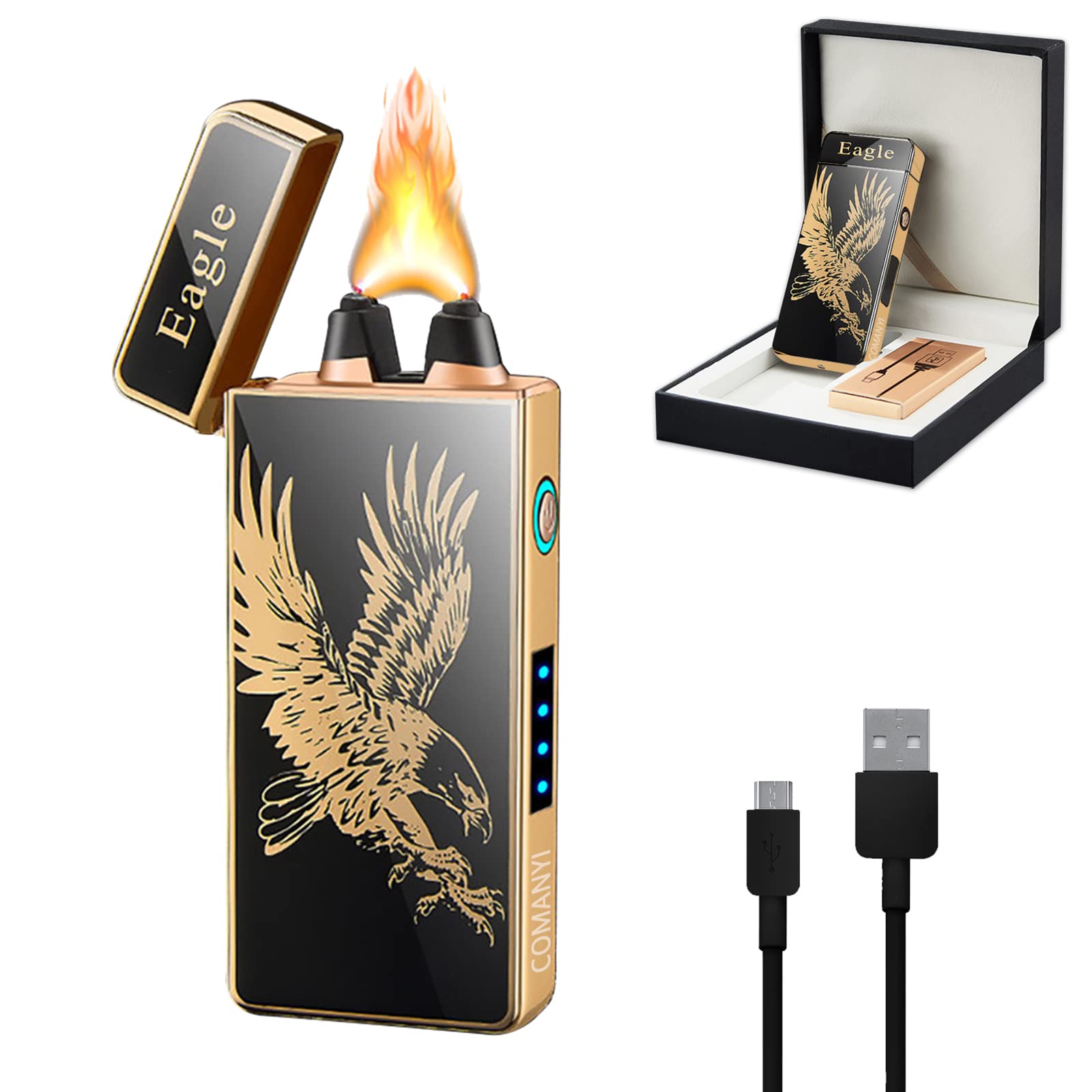 RSBYE Mini Boogaansteker, USB Aansteker Oplaadbaar, Plasma
