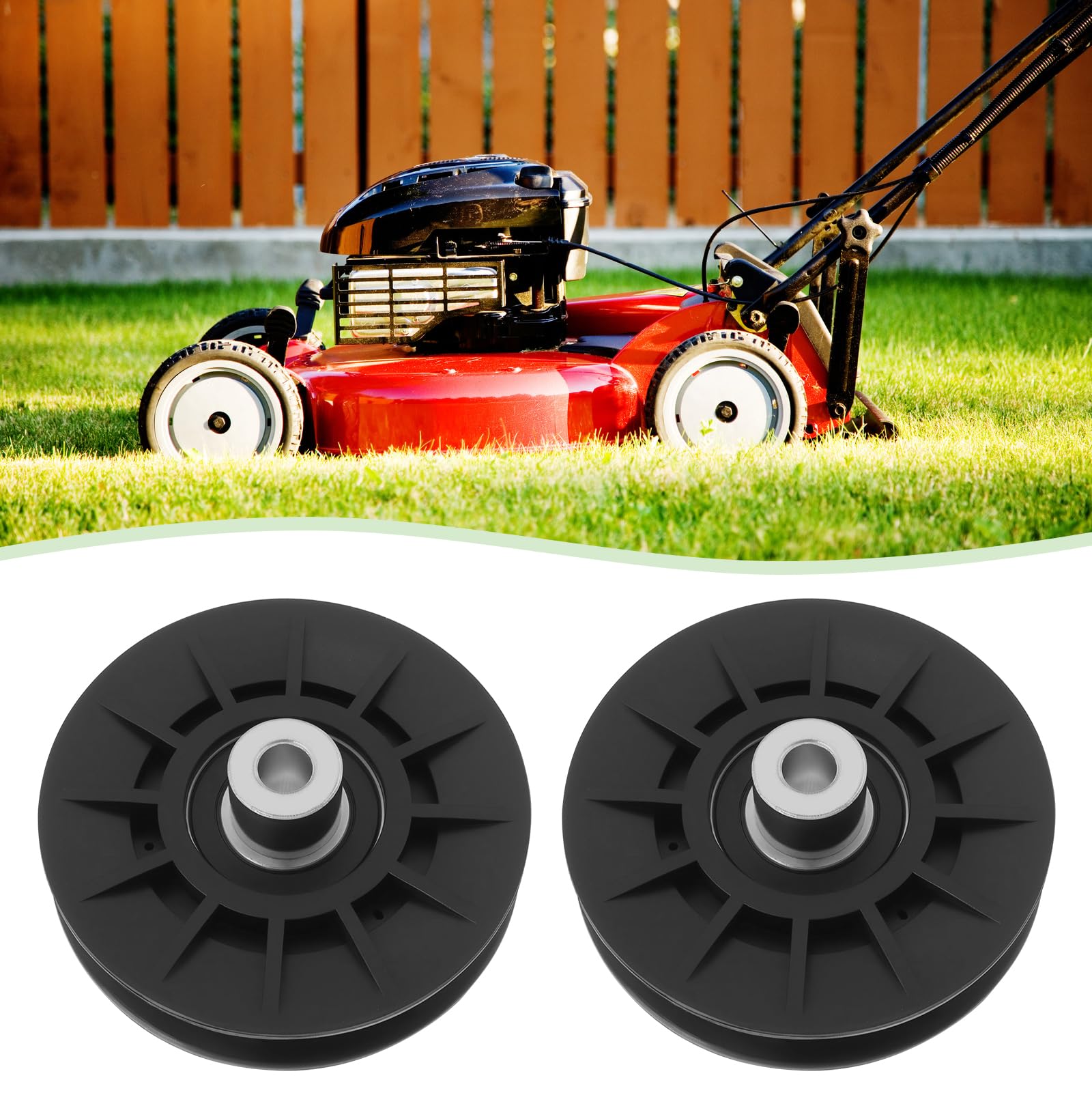 2 Stück Rasenmäher V-Spannrolle Ersatzteil 532194326 532194226 280659 194326 kompatibel mit Husqvarna kompatibel mit AYP