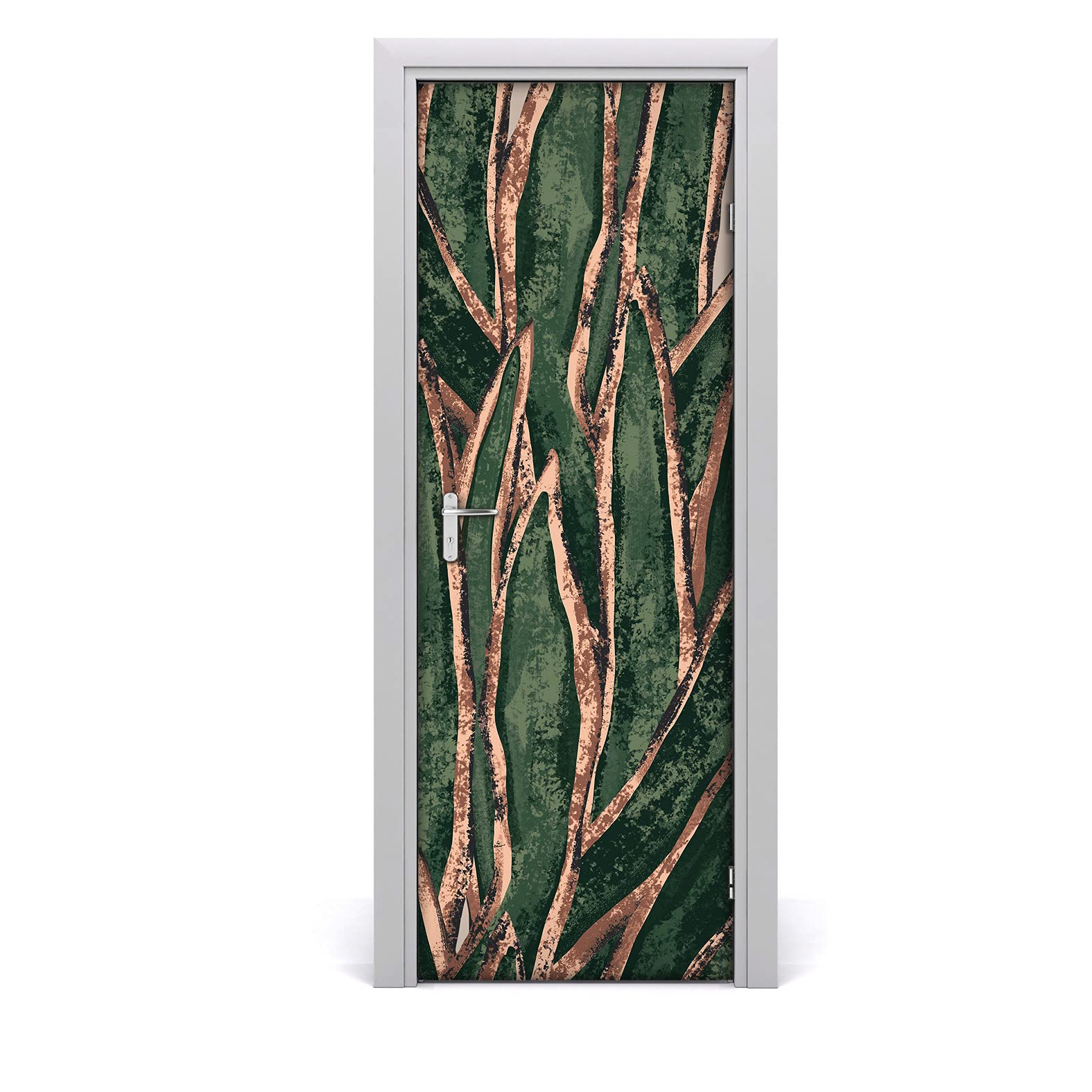 Etiqueta de la puerta autoadhesiva 70x200 cm vinilo impermeable Busheswrack Floral