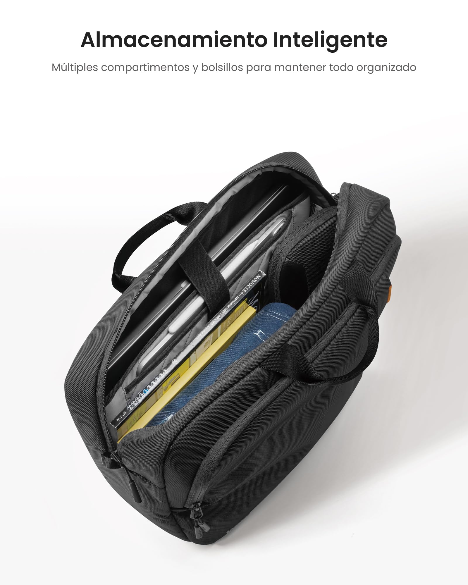 tomtoc Multifuncional Bolsa de hombro Bolsa de ordenador portátil para 13-14 pulgadas MacBook Air/Pro, 2024 13,5" Microsoft Surface Laptop 6, Lenovo ThinkPad/Dell Inspiron/ASUS ZenBook/Acer Aspire 14