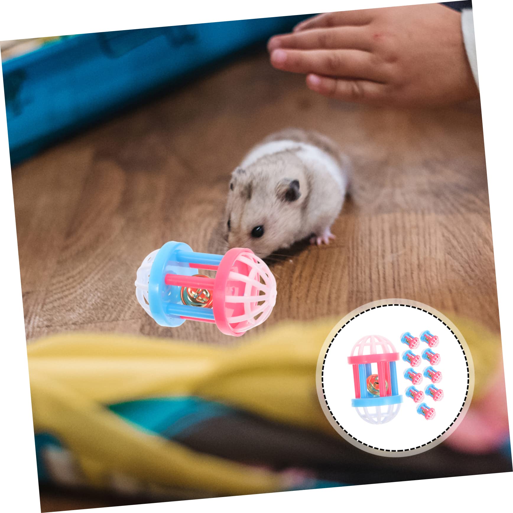 HANABASS 30stücke Hamster Glockenspielzeug Für Kleintiere Und Sichere Spielzeuge Für Hamster Meerschweinchen Und Kleine Haustiere Interaktives Spielzeug Mit Klingelgeräusch Farblich