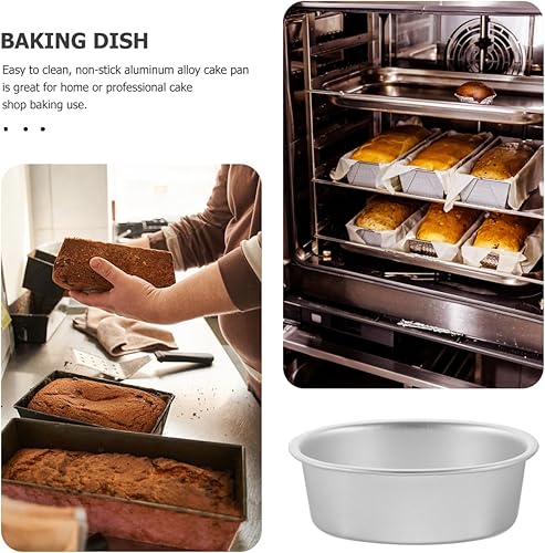 Miniatura 7 de Luxshiny Plantillas para tartas, 4 moldes ovalados antiadherentes, moldes para hornear de aleación de aluminio, molde para hornear de 3.9 in
