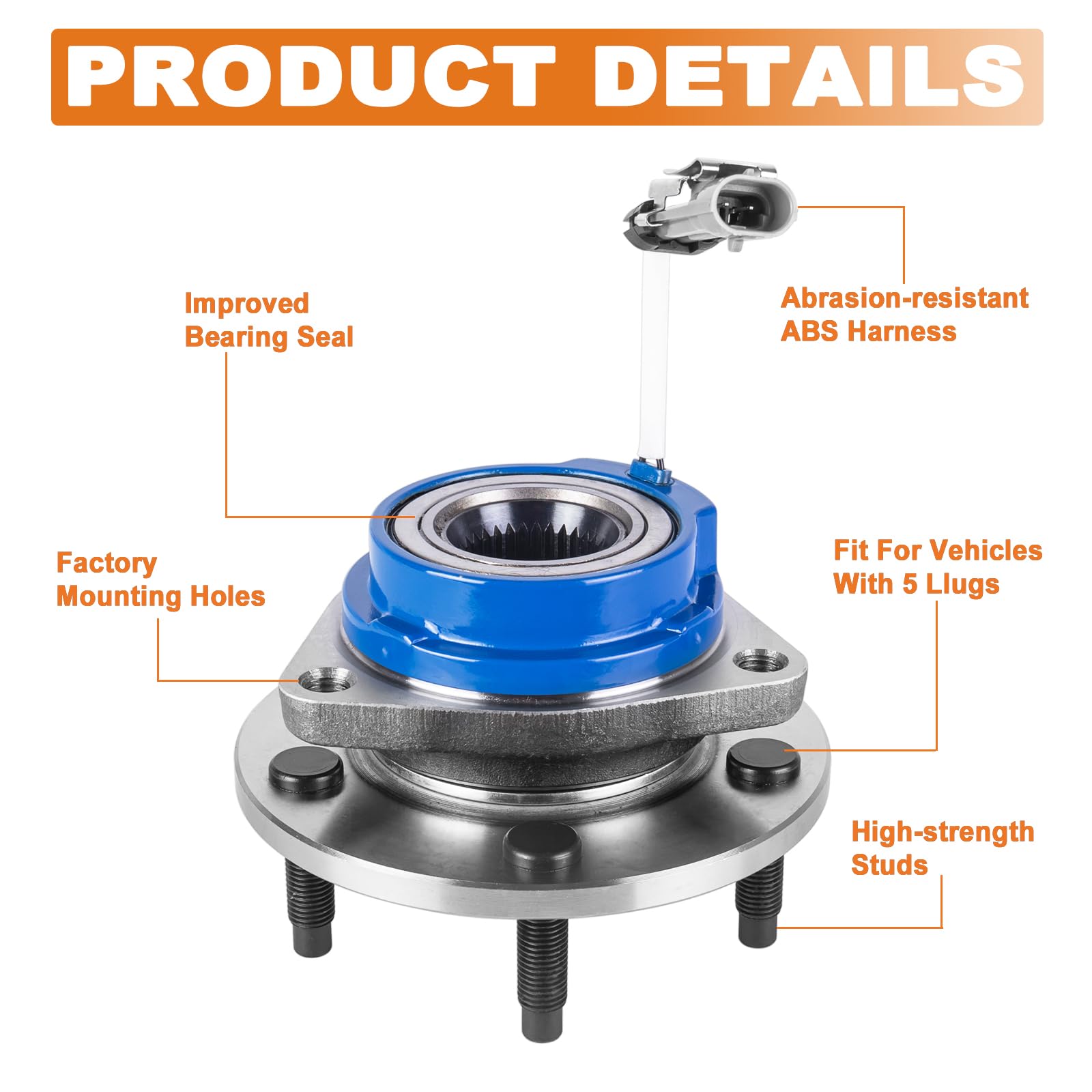 Juego De Cojinetes De Cubo De Rueda Delantera Delantera Izquierda O Derecha Wh188 Nt510110 Hub81 510110 Repuestos Facil Instalacion Reemplazos