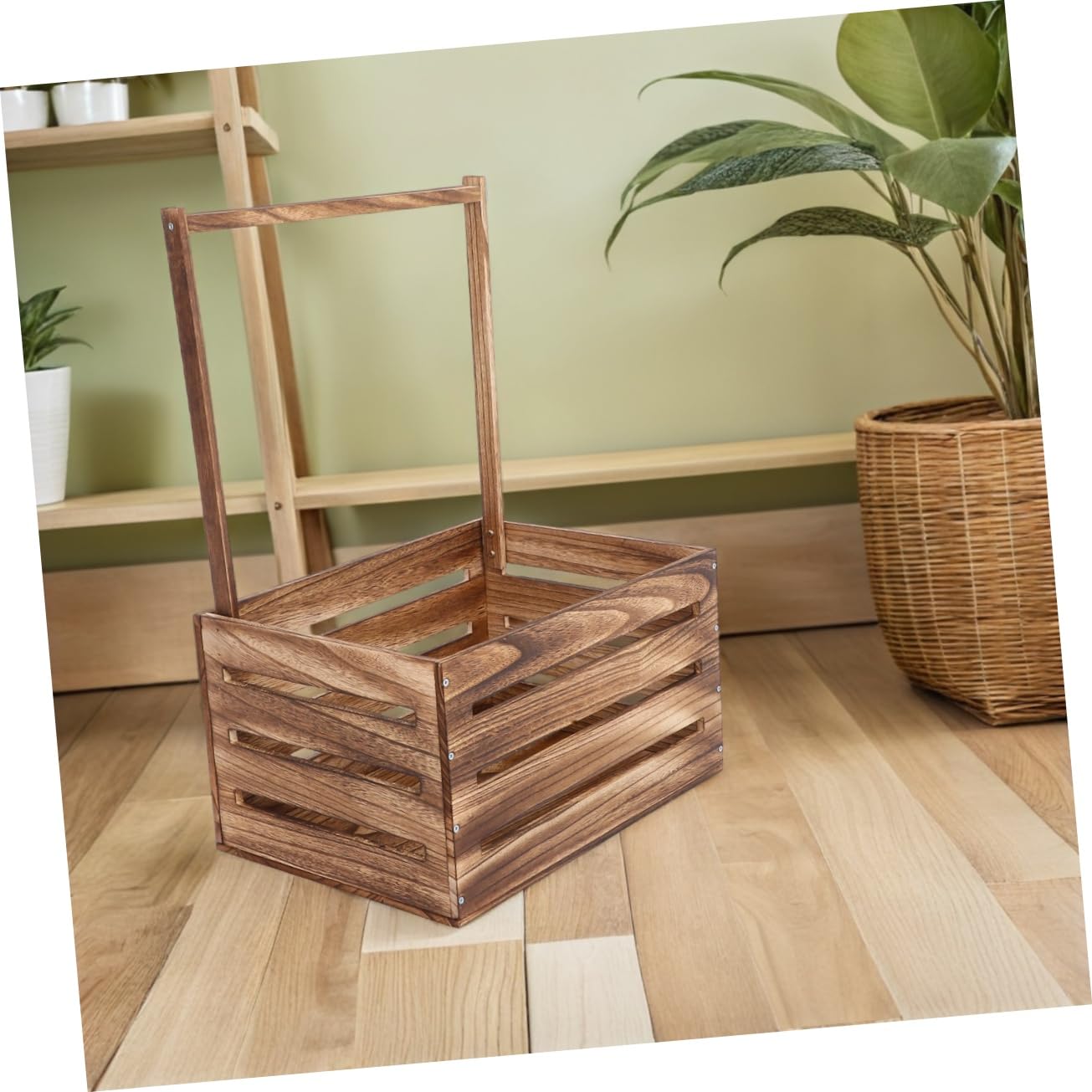 SUPVOX Cesta de Madera Asa Caja de Almacenamiento para Ropa Sucia para Cuna y Obsequio de Shower para Niñas y Nuevos Padres