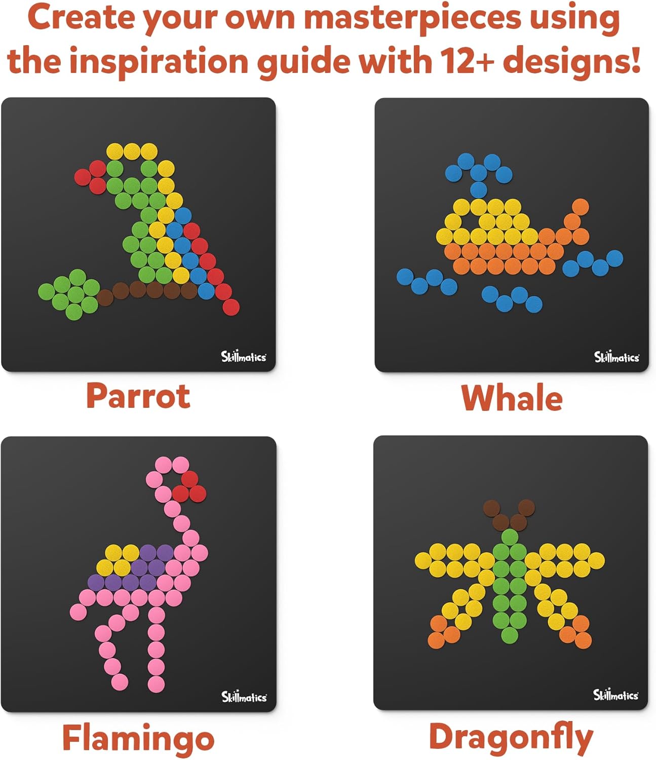 Skillmatics Art Activity - Dot It with Magnets Animals, No Mess Repeatable Art for Kids, Craft Kits, DIY Creative Activity, Gifts for Boys & Girls Ages 4, 5, 6, 7, Travel Toy