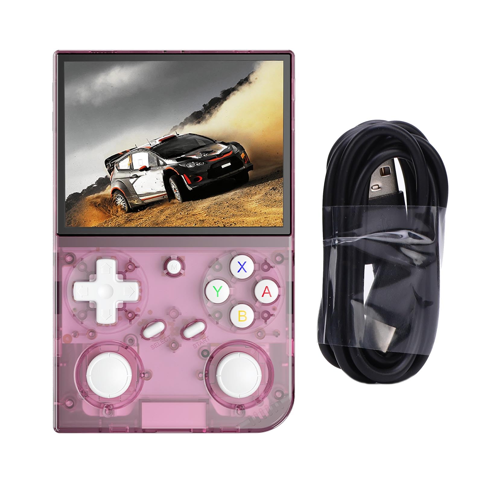 Generic Console di Gioco con Doppio Joystick Memoria 64G Supporto Batteria da 3200 MAh Connessioni Controller Cablato per Appassionati di Giochi Blu (#3)
