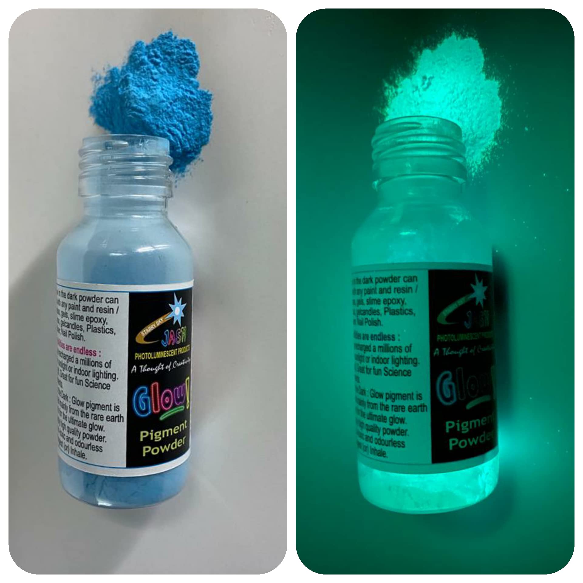 Radium Glow Paint Powder Neon-Blue 50gm