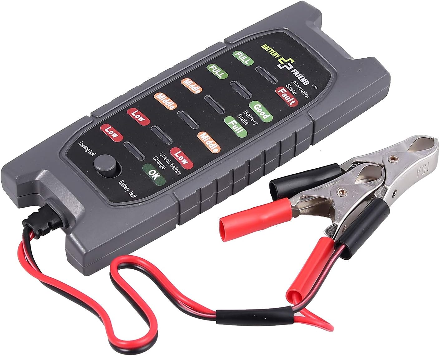 VINTEAM Car Battery Tester 12V 6 LED Display Digital Alternator Tester, Multi Functions Tester for Car Motorcycle