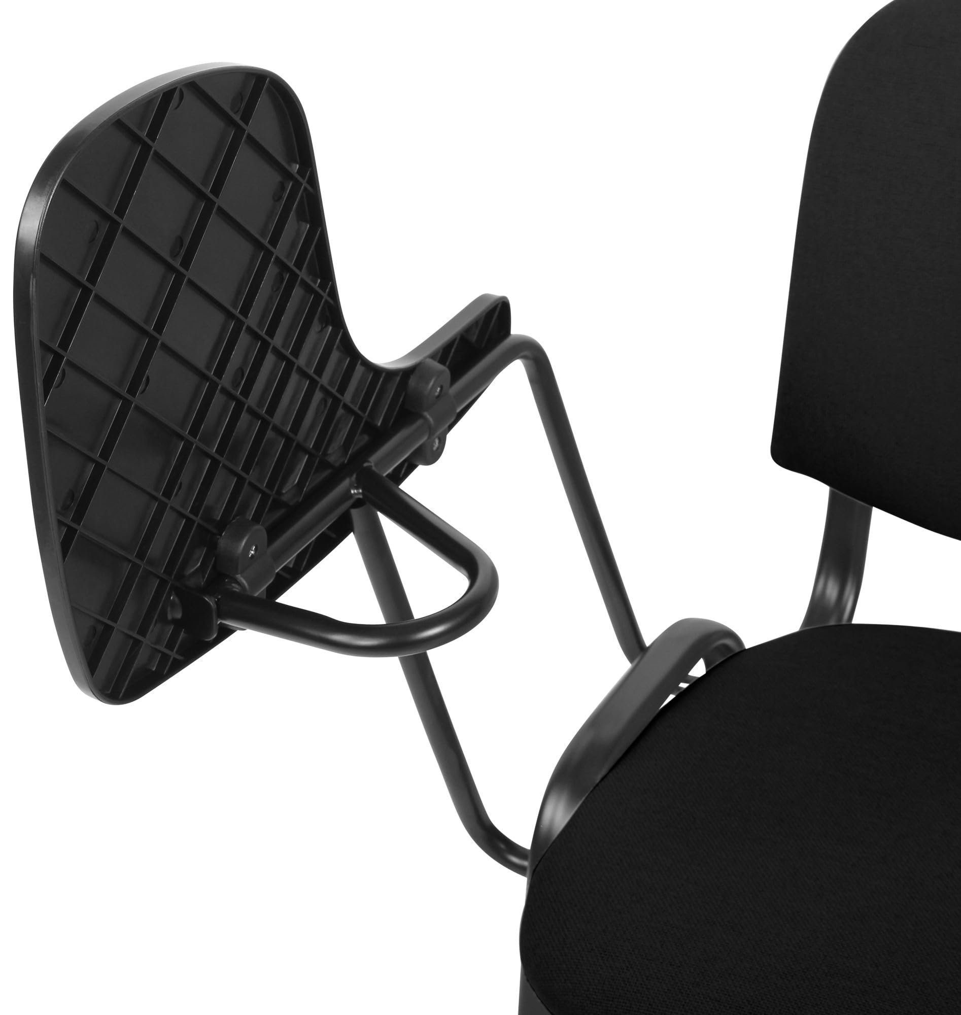 CLP Chaise Ken XL avec Tablette Rabattable I Tissu I Chaise de conférence Jusqu'à 150 KG de Charge, Couleur:Noir