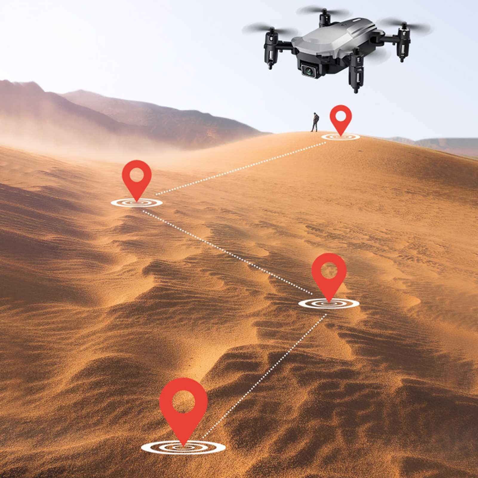 Mini Drone with Camera for Adults 4K Ultralight Foldable Quadcopter with Optical Flow Localization 1 Direction of Obstacle Sensing One-Key Start/Return Trajectory Flight (4k 3 BATTERIES)